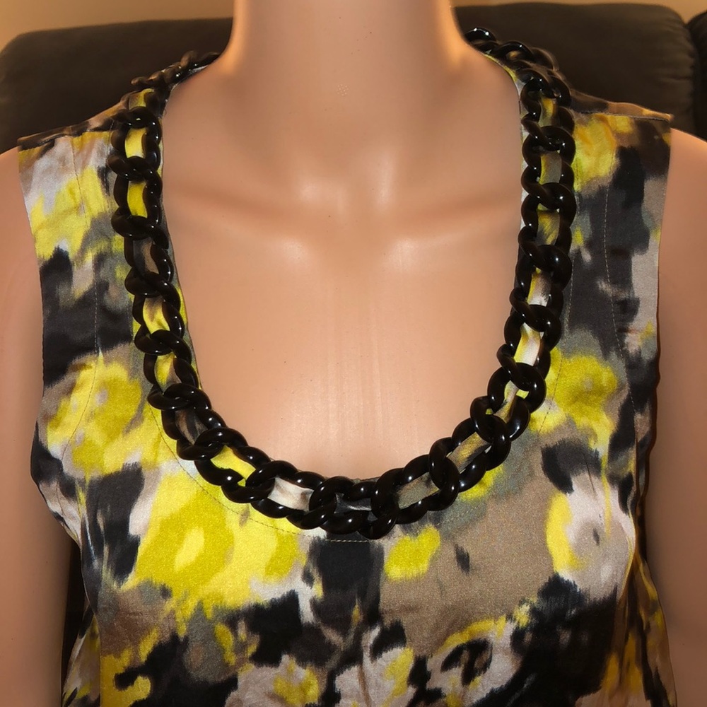 Alfani multi colored tunic top w drawstring waist.